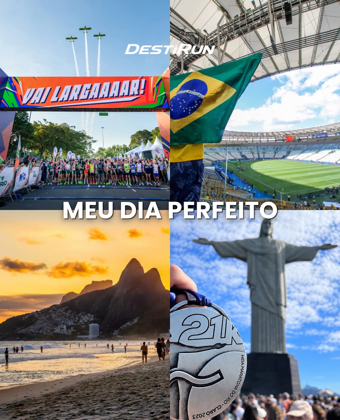 Publicação da DestiRun sobre experiências de corrida pelo mundo